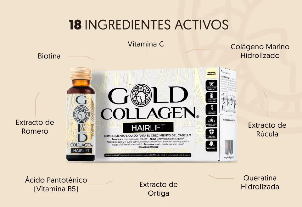 Gold Collagen Hairlift - Pack de 3