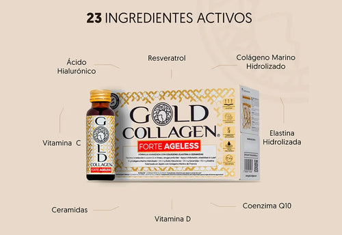 Gold Collagen Forte Ageless - Pack de 3